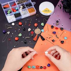 Kit para hacer aretes y pulseras de Halloween con piedras preciosas&nbsp;DIY-PH0008-84