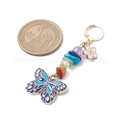 Украшения из эмалевого сплава бабочки HJEW-JM01747-02