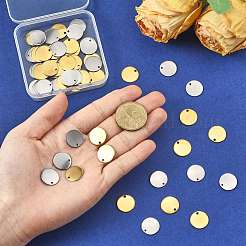 60 шт. 2-цветное ионное покрытие (IP) из нержавеющей стали 304&nbsp;STAS-FS0002-09