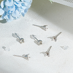 3 пара сережек-гвоздиков из стерлингового серебра с родиевым покрытием STER-BBC0005-67A