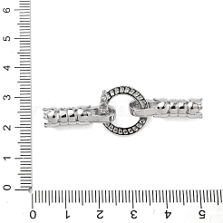 Кольцо латунное микропаве прозрачный кубический цирконий застежки-защелки&nbsp;KK-Z143-12P