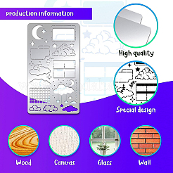 Трафареты для штампов из нержавеющей стали DIY-WH0242-253