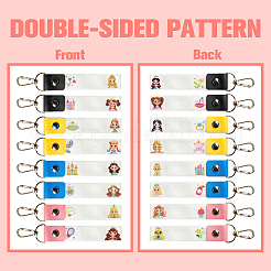 Брелок для ключей из искусственной кожи и хлопка с именным маркером AJEW-WH0514-019