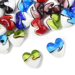 24шт 6 цвета бусины лэмпворк ручной работы LAMP-FS0001-35