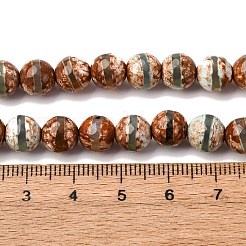 Тибетский стиль бусины дзи нити G-I386-A01-8mm-01-A