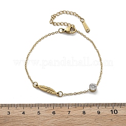 201 браслет-цепочка из нержавеющей стали&nbsp;BJEW-H205-01D-G