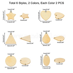 24 шт. 12 подвески из нержавеющей стали 304&nbsp;STAS-UN0024-37