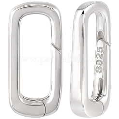 925 Sterling Silber Spring Gate Ringe mit doppelseitigem Wildledergewebe Silber Poliertuch&nbsp;STER-BBC0009-26