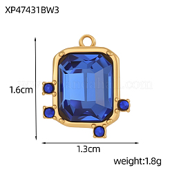 Подвески из нержавеющей стали 304 со стразами&nbsp;STAS-OY003-90G
