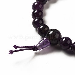 Natürliches Amethyst-Kürbisperlen-Stretch-Armband für Frauen&nbsp;G-G997-G03