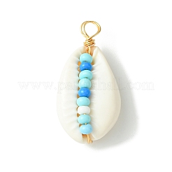 30 шт. подвески из натуральной ракушки каури SHEL-SC0001-43