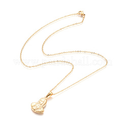Collane con ciondolo in acciaio inossidabile 304&nbsp;NJEW-F275-45G
