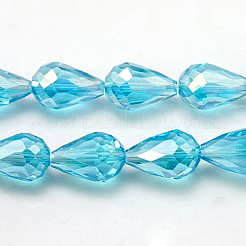 Стеклянные бусины с гальваническим покрытием &nbsp;EGLA-D015-15x10mm-M