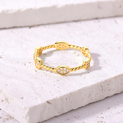 Кольцо из стерлингового серебра с цирконием для женщин SC5406-3