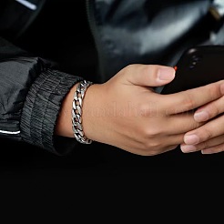 Мужские латунные цепочки с кубинскими звеньями OM Mani Padme Hum FS-WGBE18B-03