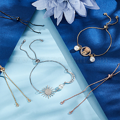 16шт 4 цвета стойки покрытие латунной цепи браслет изготовление KK-HY0001-80