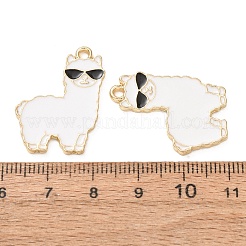合金エナメルチャーム  動物のチャーム  ゴールドカラー  アルパカチャーム  26.5x19x1.5mm  穴：2mm&nbsp;AL-CBA5FAE-02G-A