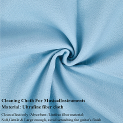 6 шт. 3-х цветная салфетка из микрофибры для чистки музыкальных инструментов AJEW-CN0004-27
