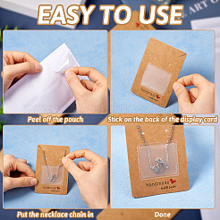 100шт прямоугольные карточки из крафт-бумаги для ожерелья и сережек AJEW-TA0001-26B