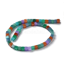 Природные окрашенные белого нефрита нитей бисера&nbsp;G-Q008-C01-01G