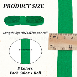 25 Yards 5 Farben flache Näh- und Faltgummischnur&nbsp;OCOR-CY0003-13A