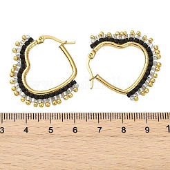 Ohrringe mit Glasperlenmuster für Damen&nbsp;EJEW-MZ00797-03