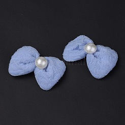 5 пара 5 стильных заколок крокодил из полиэстера с бантом и цветком PHAR-C012-01D