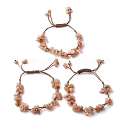 Регулируемые браслеты из плетеных бусин из натуральных драгоценных камней для женщин&nbsp;BJEW-U035-02