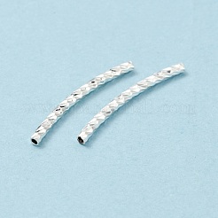 Perline a tubo curvo in ottone placcato a cremagliera&nbsp;KK-WH0061-02A-S