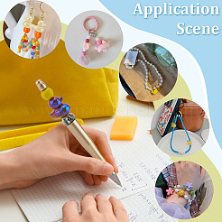 40 шт. 10-цветные непрозрачные акриловые бусины с УФ-покрытием&nbsp;OACR-PH0004-69