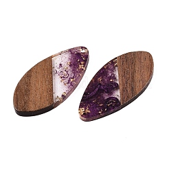 Подвески из прозрачной смолы и ореха RESI-T057-05H