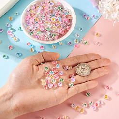 500 шт. 5 вида прозрачных акриловых бусин&nbsp;MACR-TA0002-23