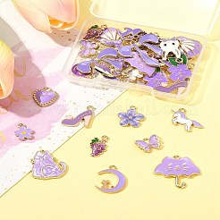 40шт 20 стиля сплава эмалевые подвески&nbsp;ENAM-FS0003-38A