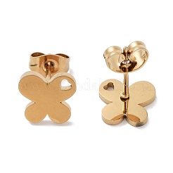 Серьги-гвоздики из нержавеющей стали 304 с вакуумным покрытием PVD для женщин&nbsp;EJEW-A048-48A-G