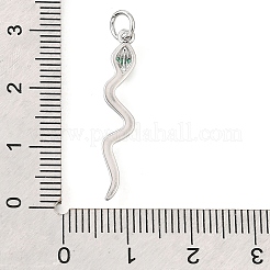 Подвески из змеиной латуни с микропаве из кубического циркония&nbsp;KK-V007-007P-02-1