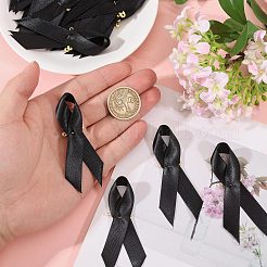 100 épingle à revers en nylon avec ruban de sensibilisation pour vêtements et sacs à dos&nbsp;JEWB-GL0001-03A