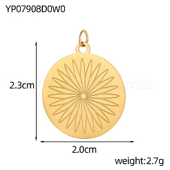 Плоские круглые подвески из нержавеющей стали 304 STAS-OY004-52G