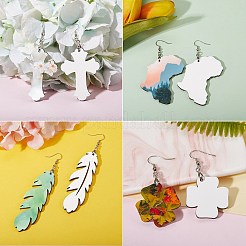 8 juego de 8 estilos para hacer pendientes en blanco por sublimación diy.&nbsp;DIY-SZ0007-73