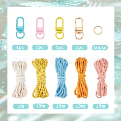 Наборы для изготовления брелок-бантов из хлопка своими руками&nbsp;DIY-SC0028-14