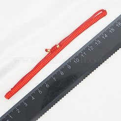MIYUKIシード編みこみビーズブレスレット  女性のためのフラットバンドフレンドシップブレスレット  レッド  11インチ（28cm）&nbsp;BJEW-A121-01B