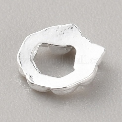 クリスマステーマの合金カボション  ネイルアートの装飾の付属品  銀  クリスマスリース模様  6.5x6.5x1mm&nbsp;DIY-WH0430-074D-S