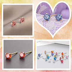 100 шт. фурнитура для сережек-гвоздиков из нержавеющей стали 304 STAS-BBC0003-31