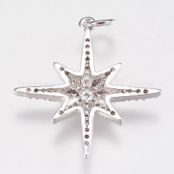 Латунные микро проложить кубического циркония подвески ZIRC-E145-52