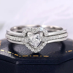 Messing-Strass-Fingerringe für Frauen&nbsp;WG3401F-01