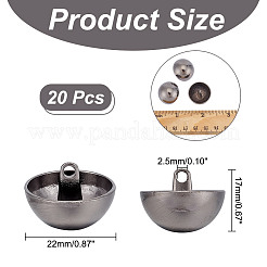 20 шт. пуговицы из сплава с 1 отверстиями FIND-UN0002-83B