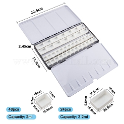 Пластиковые пустые кастрюли акварельные краски AJEW-PH0017-45