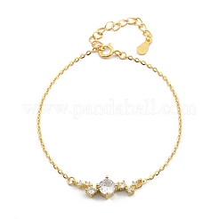 Браслеты из стерлингового серебра с микропаве из кубических цирконий BJEW-V008-02G