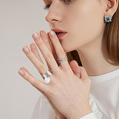 6 шт. открытые манжетные кольца из нержавеющей стали 304 RJEW-UN00009