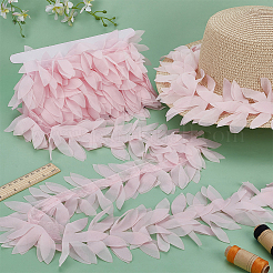 4.9~5 Yards Polyester-Blatt-Spitzenband&nbsp;DIY-FG0002-84