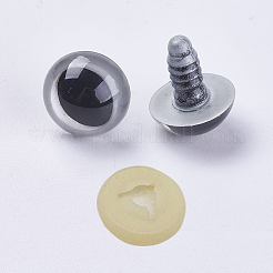 クラフト用品プラスチック人形の目パーツ  パッド付き  ぬいぐるみの目  安全の目  ゲインボロ  15mm  ピン：5.5mm&nbsp;DIY-WH0045-25A